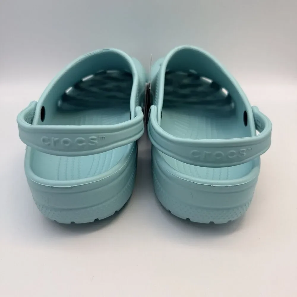 Crocs Classic Clogs Men’s Size 13 Ice Blue Turquoise Comfort Slides New W/Tags